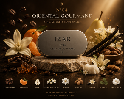 IZAR N°04 Oriental Gourmand – Parfum solide rechargeable