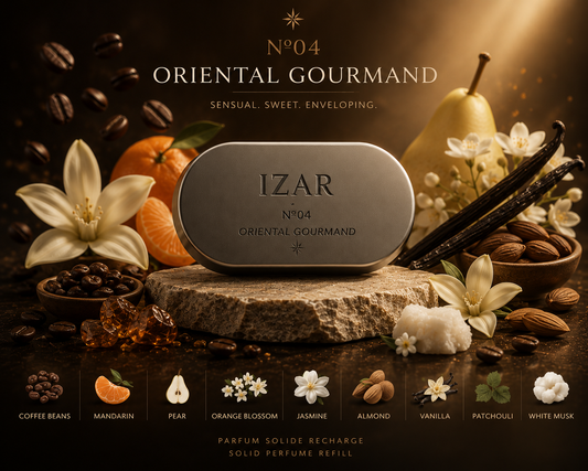 IZAR N°04 Oriental Gourmand – Parfum solide rechargeable